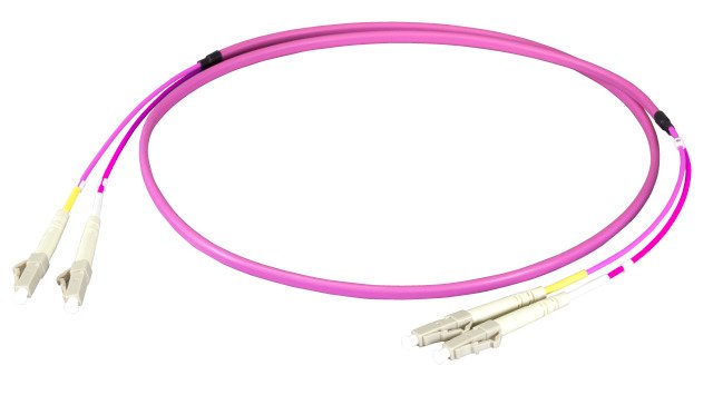 Efb Duplex Network Cable Flat-twin Lc-lc OM4 1M Lszh 3X5MM Violet