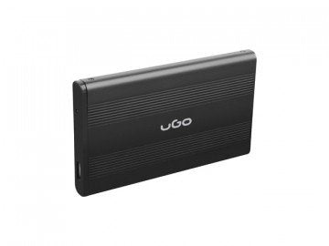 Ugo External Enclosure HDD/SSD 2.5'' SATA USB2, Aluminium Black