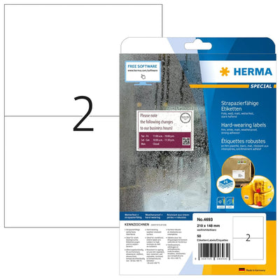 Herma 4693 Label Printer White Label Printer Self-adhesive — image 1