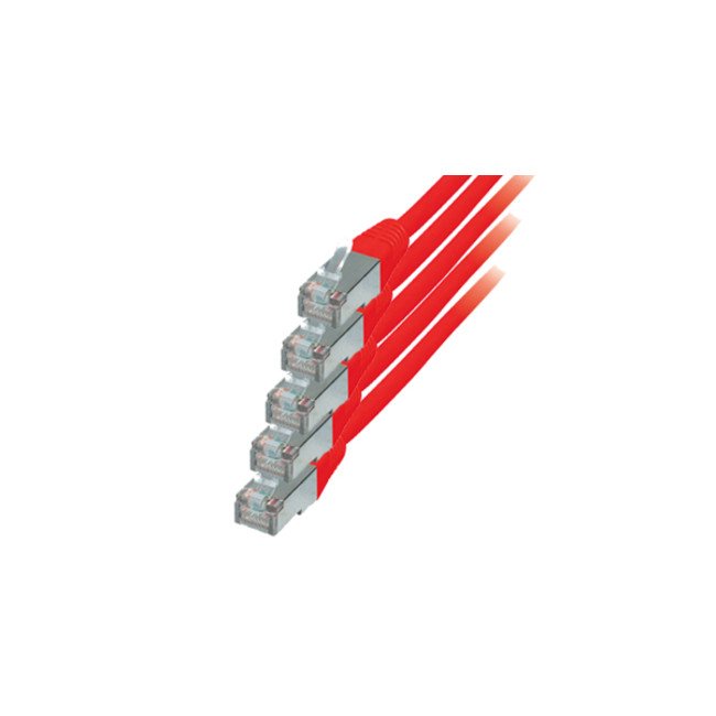 S-conn CAT.6 S/FTP 0.5M Network Cable Red 0,5M CAT.6 S/FTP (s-STP)