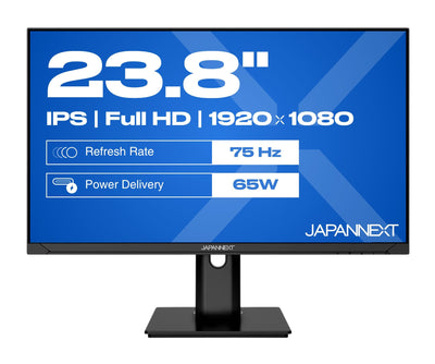 Japannext Monitor JN-IPS238FHDR-C65W-HSP 23.8 1920 X 1080 Pixels Full HD LED Black — image 1