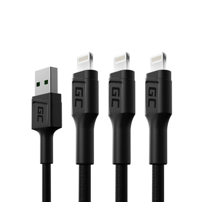 Green Cell 3X Cable Gc Ray USB - Lightning 120CM White LED Backlight — image 1