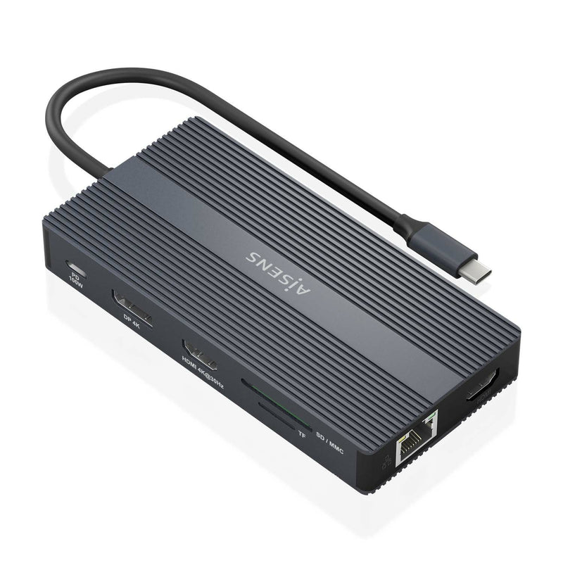 Aisens Dock 12 1 USB-C a 2x HDMI DP RJ45 4x USB-A USB-C Pd 20CM