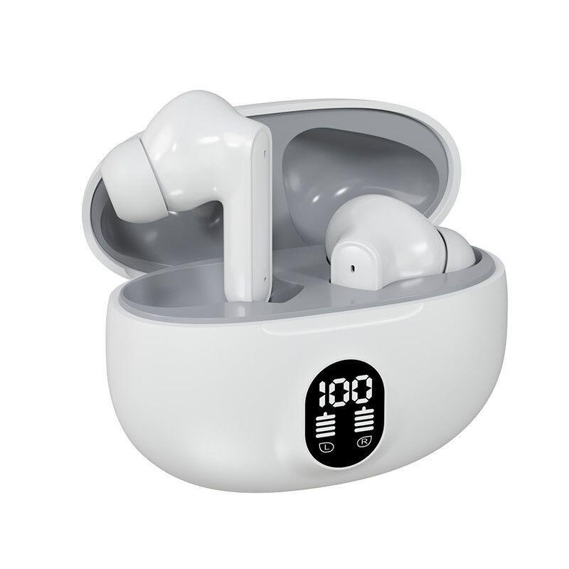 Headphones Inalambricos With Screen Led, Tactil And Cancelacion White