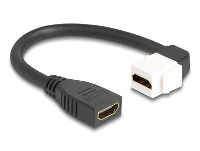 Delock Keystone Modul HDMI Cable Buchse Zu Buchse 90° Gewinkelt 8K 60 HZ 20CM Black — image 1