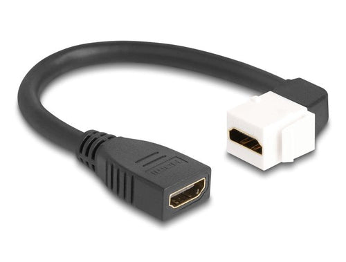 Delock Keystone Modul HDMI Cable Buchse Zu Buchse 90° Gewinkelt 8K 60 HZ 20CM Black — image 1