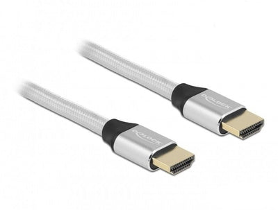 Delock Ultra High Speed HDMI Cable 48Gbps 8K 60 HZ Silver 3M Certificado — image 1