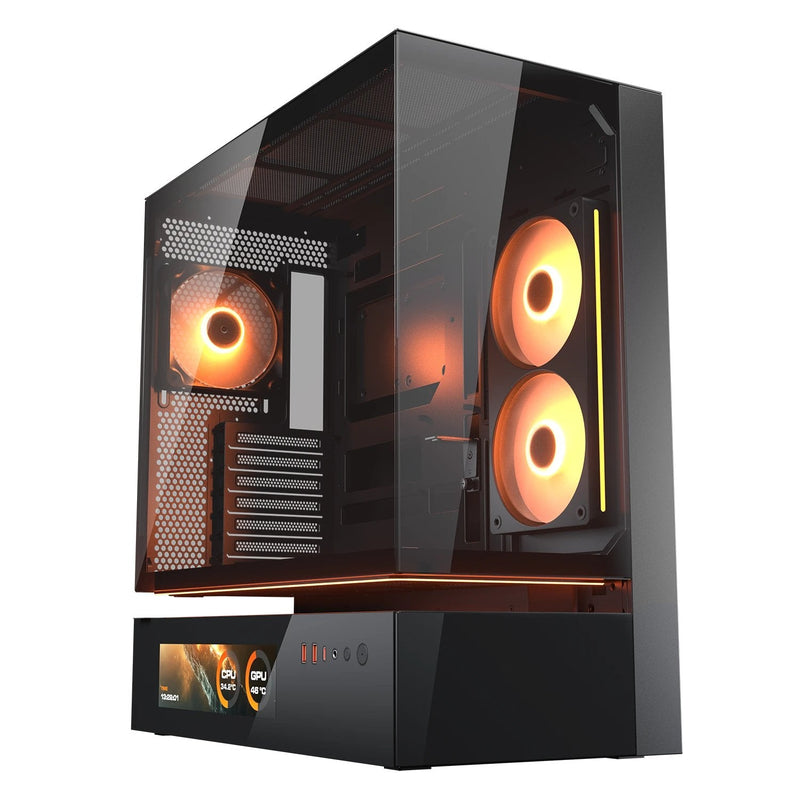Cougar PC Case Midi-tower CFV235 Vision, Argb, Glas, Black CGR-2DA4B-V