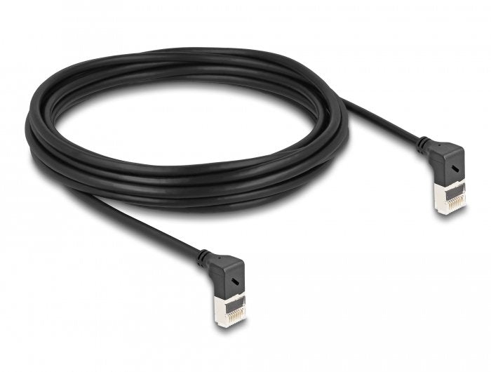 Delock Network Cable RJ45 CAT.6A S/FTP Slim 90° Oben / Oben Angular 5M