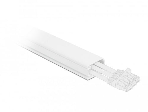 Delock Canaleta Cables With Cover Self-adhesive 57 X 28MM - Length 1M White — image 1