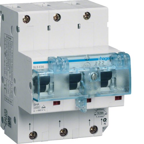 Hager Sls-interruptor 3POLOS E-35A HTN335E ** F.montaje Carril Din