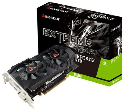 Biostar VGA GeForce GTX1050TI 4GB GDDR5 1291MHZ Pci 3.0 HDMI DisplayPort DVI — image 1