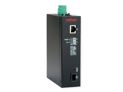 Industrial Convertidor Gigabit Ethernet - Dual Speed 100 1000 Fiber With PoE Función — image 1