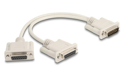 Adapter And Cable Splitter D-sub 15 Pin Connector Male a 2 X D-sub 15 Pin Connector Female With Screws 30CM — image 1