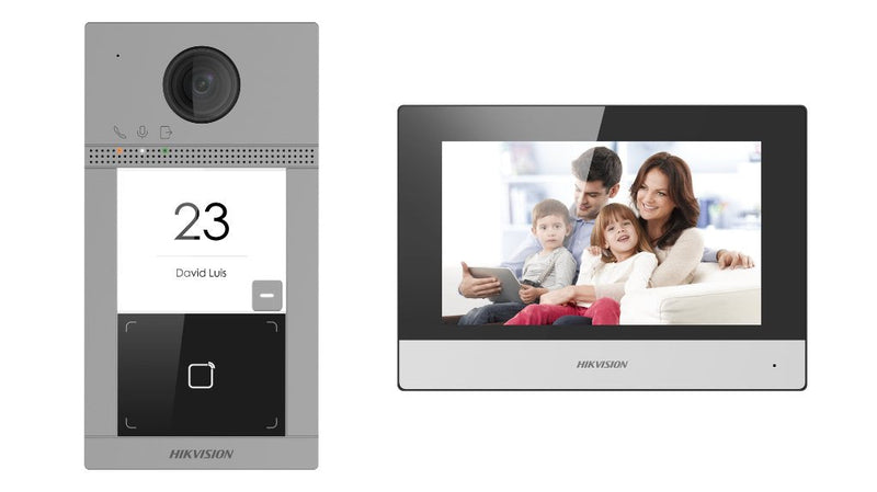 Hikvision DS-KIS604-S(C) Sistema Intercomunicación Video 2 MP 17,8CM (7) Black Grey Silver