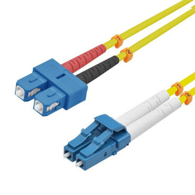 Helos Lwl Network Cable Lc/Sc Duplex 9/125?M OS2 Yellow 1,5M — image 1