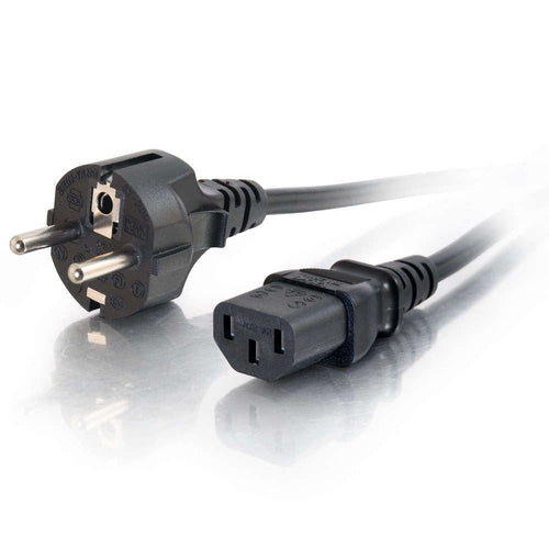 C2G Universal Power Cord Cable Power Cee 7/7 (m) a Power IEC 60320 C13 10M Moldeado Black — image 1