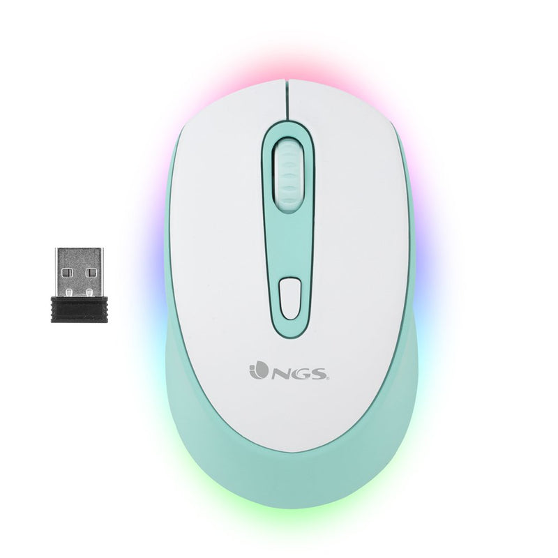 Ngs Wireless Mouse Bluetooth Smog Mint-rb Battery Rechargeable Up To 1600 DPI Green Menta