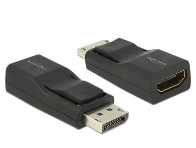 Delock Adapter DisplayPort 1.2 Male HDMI Female Black — image 1