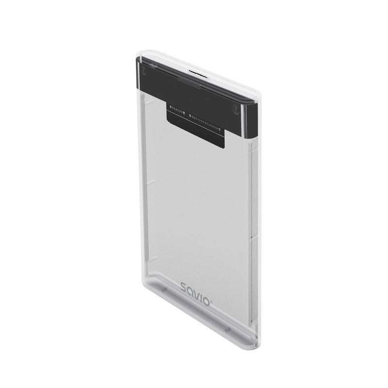 Savio Housing External Hard Drive /SSD 2,5, USB 3.0, Transparent AK-66