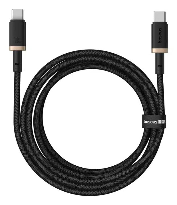 Baseus Dura Cable Charging Fast Type-c a Type-c 100W 2M Black Oro