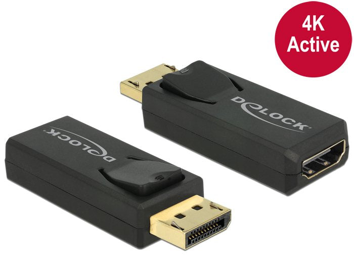 Delock 65573 Adapter Cable DisplayPort 1.2 HDMI Black