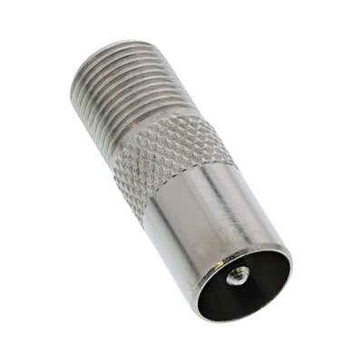 Inline Adapter Coaxial Antenna IEC Male a F-plug Female — image 1