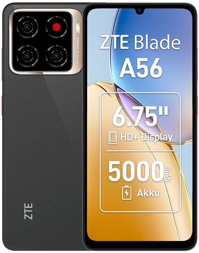 Zte Smartphone Blade A56 4GB 64GB 6.75' Black — image 1