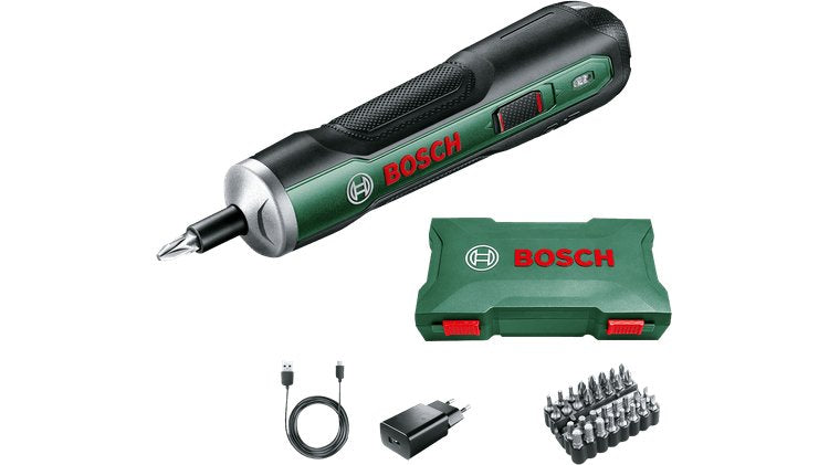 Bosch Atornillador a Battery Pushdrive 3,6 Voltios Green With Set Of Puntas Screwdriver 10 Pieces 06039C6002