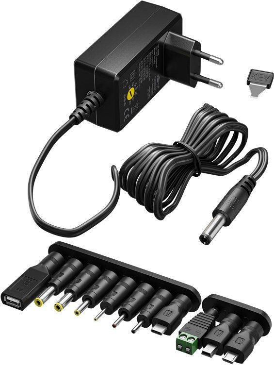 Goobay Alimentador Universal 3-12V 27W 2.25A 7 Connectors DC And 3 USB