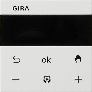 Gira S3000 Raumtemperaturregler Display System 55 White Puro Glossy — image 1