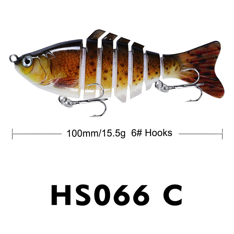 10cm Lure Fishing Bait Plastic Hard Bait Multi-Section Fish With 7 Segments