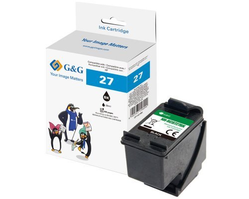 G&g Ink Compatible HP 27 C8727AE Xl-negro