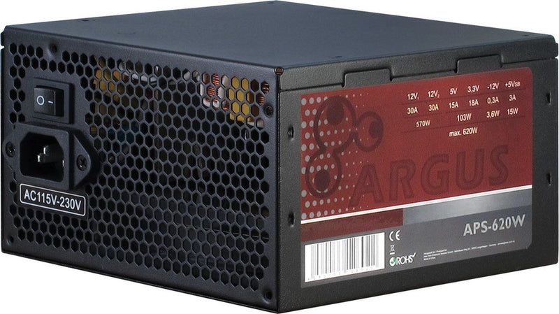 Power Supply Inter-tech Argus Aps 620W 20 + 4 Pin ATX Black