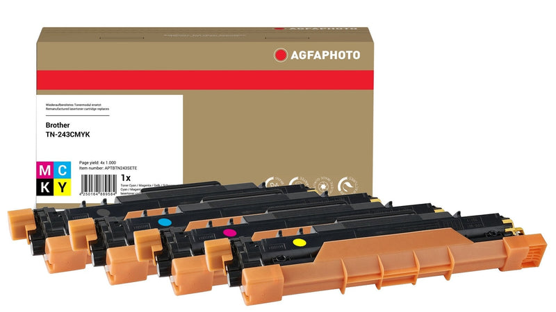 Agfa Photo Multipack Black / Cyan / Magenta / Yellow APTBTN243SETE 4000 Copias