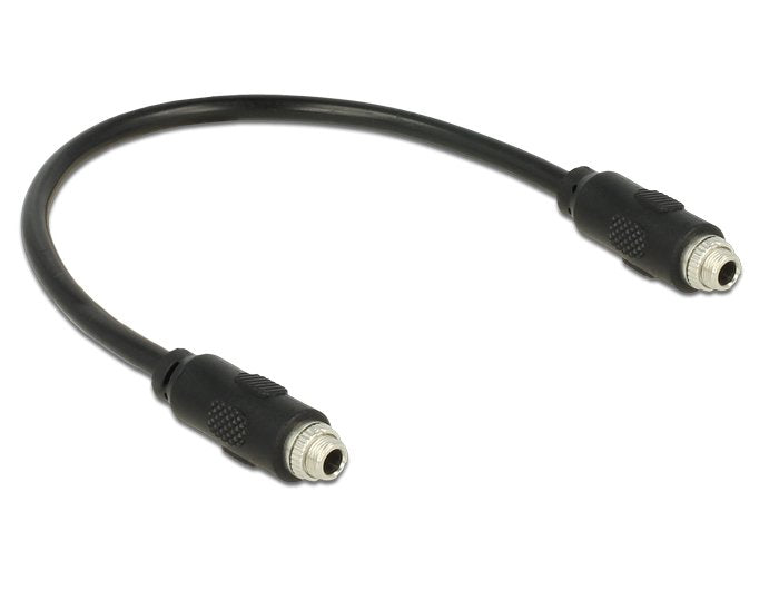 Delock 0.25M, 2X3.5MM Cable Audio 0,25M 3,5MM Black