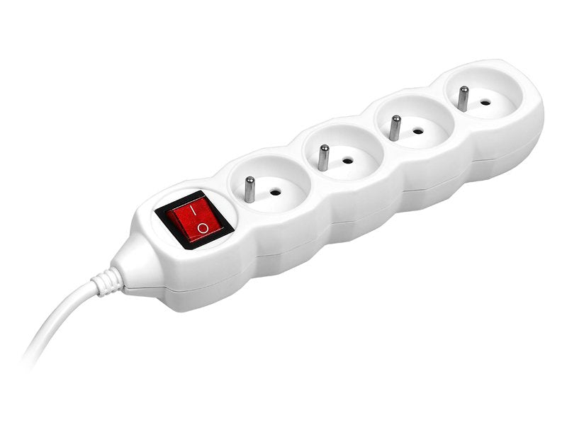 Tracer Power Strip 4 Sockets With Switch Cable Alargador 3.0M White