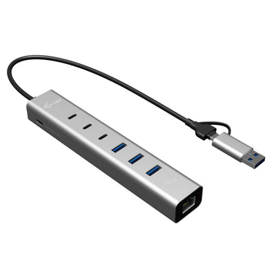 I-tec USB-C USB-A Metal Hub 6 Port 3x USB-C 3.2 GEN1 3x USB-A 3.2 GEN1 1X Glan Power Delivery 85W — image 1