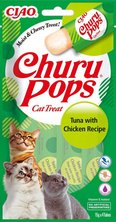 Churu Pops Delicacy Atún And Pollo Gatos 4X14G — image 1
