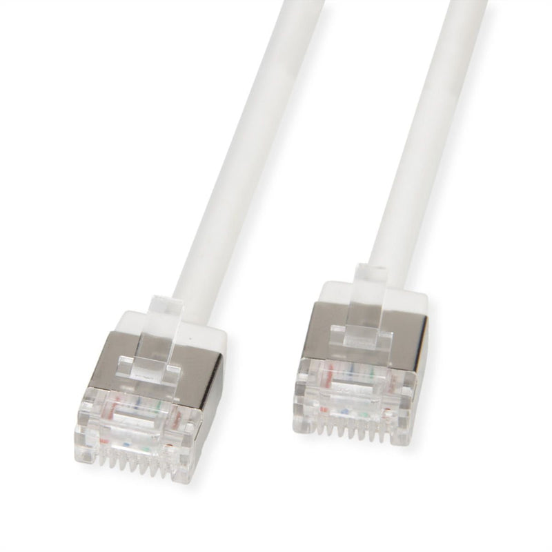 Roline U FTP Datacenter Network Cable CAT.6A (class Ea), Lsoh, Slim, Extra Kurzer Plug White 5M