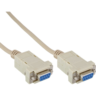 Inline Cable Módem Nulo 9 Pines Female a Female With Clamp 2M — image 1