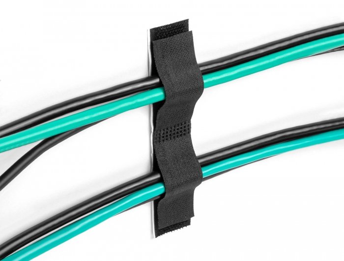 Delock 19098 Sujetadores Cables With Fabric Self-adhesive 110MM X An 20MM Set Of 10 Pieces Negras