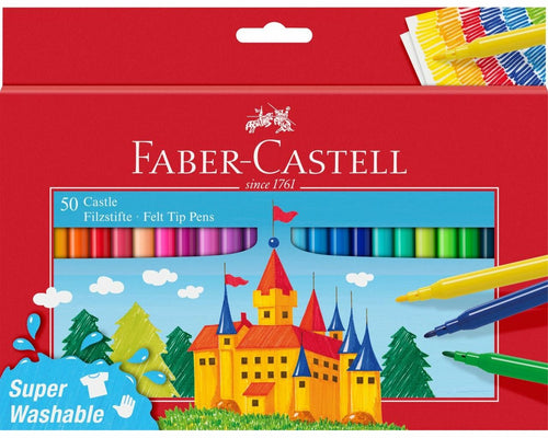 Faber-castell Castle Pack 50 Markers - Ink With Base Water Washable - Colours Surtidos — image 1