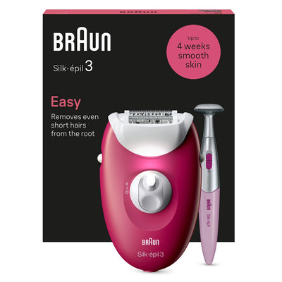Braun Epilator SE3-202 Silk Épil 3, Pink White — image 1