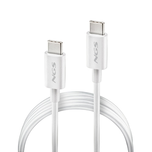 Ngs USB Cable 2.0 Type-c Zyro 60W-1 USB Type-c Male USB Type-c Male Up To 60W 480Mbps 1M White — image 1