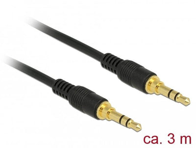 Delock 85551 Cable Stereo 3,5MM 3 Pines Male 3M Black — image 1