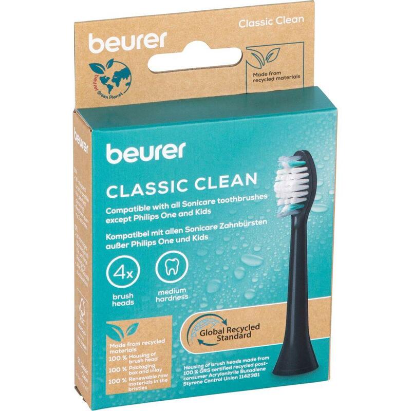 Beurer Sc Classic Clean Green Planet, Accesorio Brush Black Paquete 4 10521