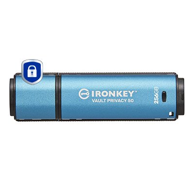 Kingston USB Flash Unidad 256GB Ironkey Vault Privacidad 50 USB AES-256 Encrypted Fips 197