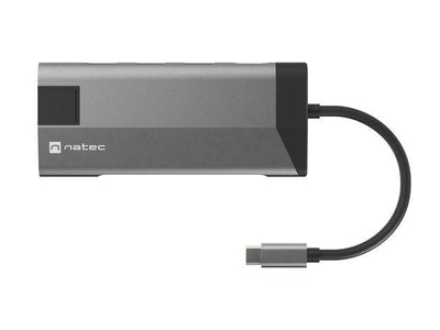 Natec Multiport Fowler Plus Usb-c-hub USB 3.0 3x HDMI 4K USB-C Pd RJ45 SD microSD — image 1