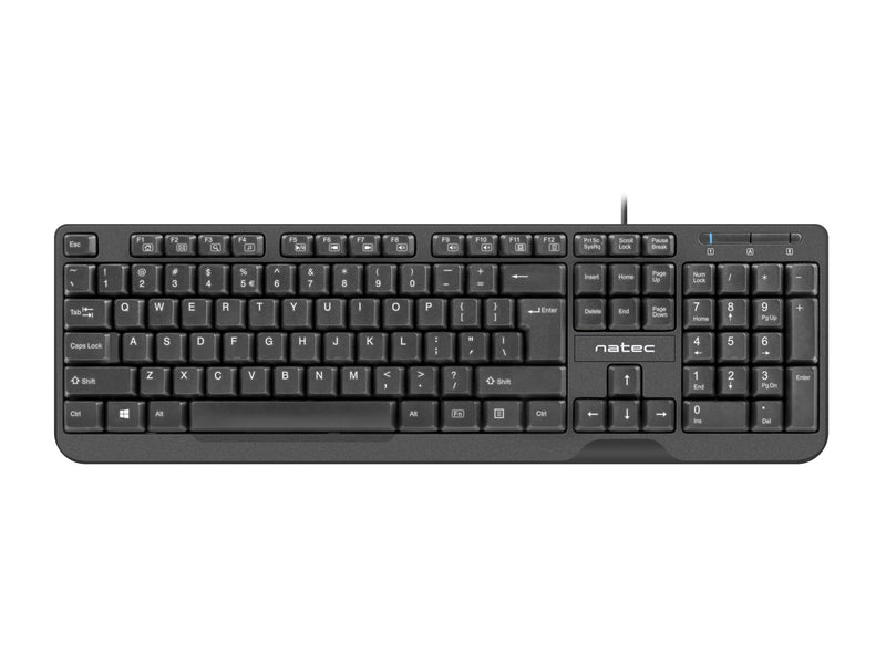 Natec Keyboard Spanish Trout Slim Black